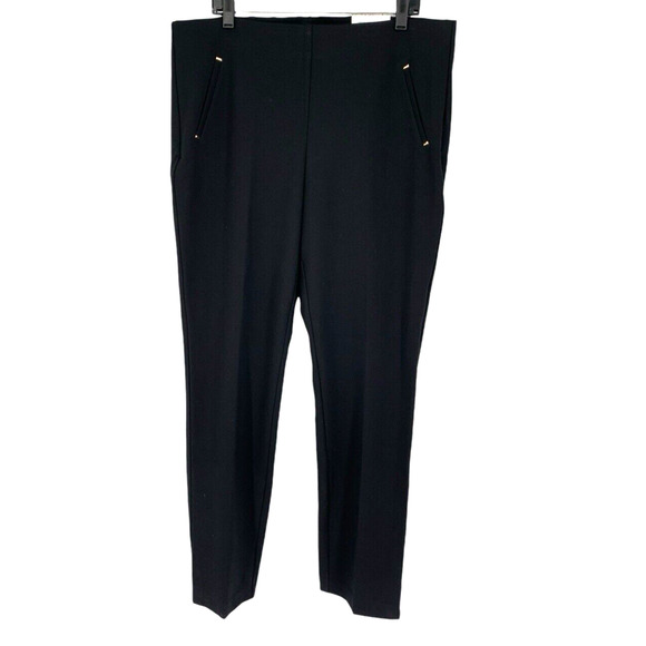 Chicos So Slimming Juliet Ponte Trim Detail Ankle Pants Size 16 NEW with tags - Picture 1 of 14